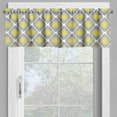 thumbnail image 2 of Ambesonne Ikat Valance Pack of 2, Old Form Shapes Bundles, 54"X18", Grey White Yellow, 2 of 5