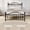 Twin-black, variant on Gaderth Twin Size Metal Platform Bed Frame,Mattress Foundation Victorian Style Wrought Iron-Art Headboard&Footboard, Under Bed Storage,Noise Free,No Box Spring Needed,Easy Assembly