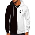 thumbnail image 1 of LOVZFMLL Vestes pour Hommes à Capuche Imprimé Bloc de Couleur Ample à Manches Longues Veste Décontractée à Capuche, 1 of 2