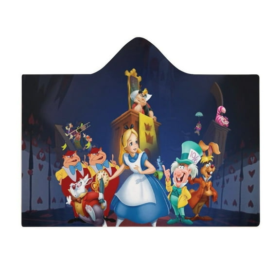 Alice in Wonden-Lan Wearable Fleece Blanket Hoodie Cloak Hooded Blanket 40"x50"