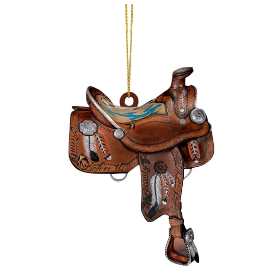Lilixerw Saddle Pendant Horse Saddle Decoration,Car Mirror Hanging Decor,Rear View Mirror Ornament,Car Interior Ornament,Car Mirror Decoration Decorate Acrylic Rearview Mirror