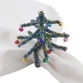 thumbnail image 2 of Fennco Styles Hand Beaded Christmas Tree Napkin Rings, Set of 4 - Glass Beads Decorative Napkin Holders for Home, Dining Room, Banquet, Family Gathering, Holiday Décor and Special Occasio, 2 of 5