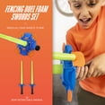 thumbnail image 3 of NERF Fencing Duel Swords Set - Kids Retractable Fencing Swords - Integrated Knockdown Targets - Glow in the Dark Light Up for Play Duels - Fencing Game for Kids, 3 of 11