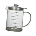 thumbnail image 2 of Botella grande de aceite de vidrio de borosilicato alto con medidor de aceite y dispensador de calor 1500ML, 2 of 9