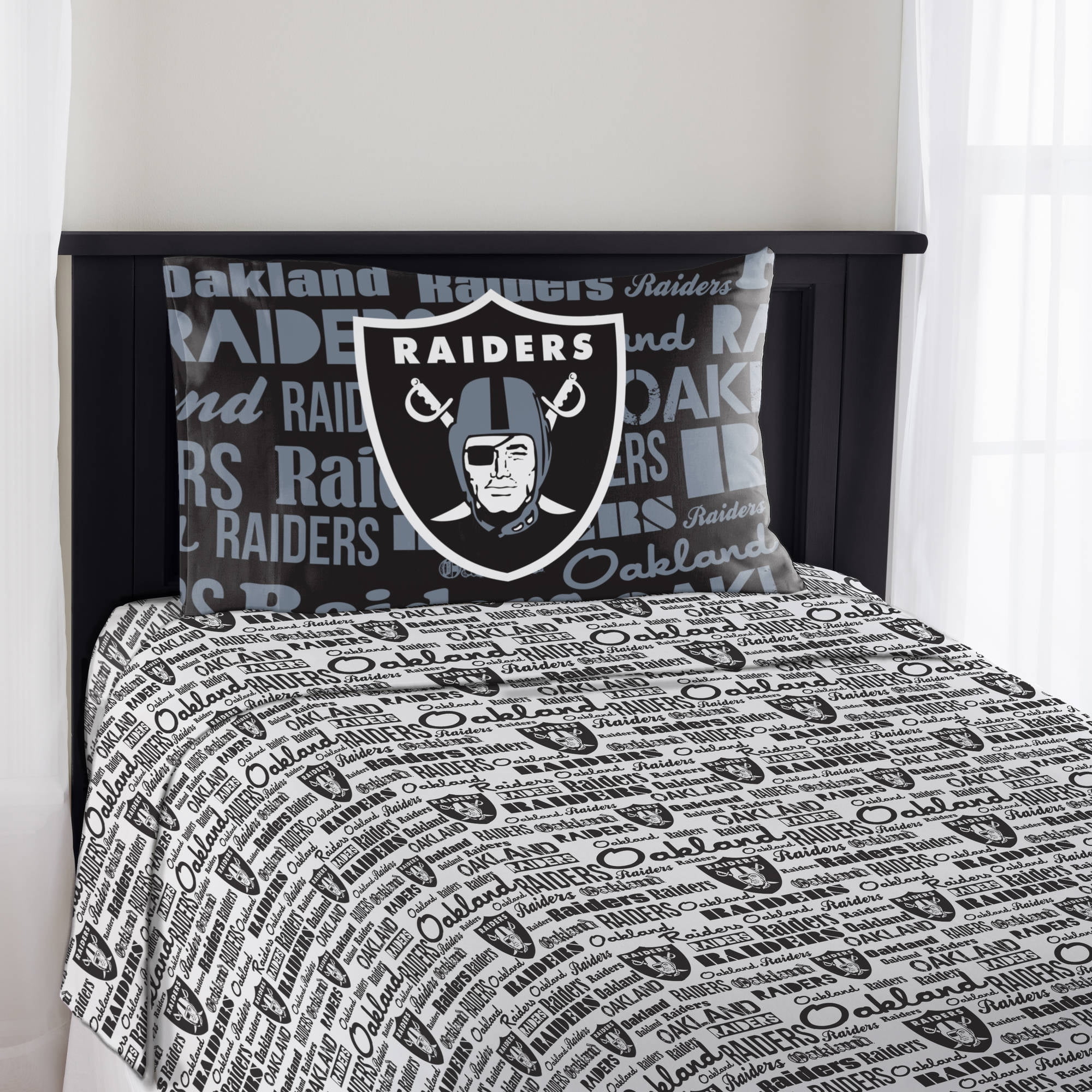 Details about  / Las Vegas Raiders Football Fitted Sheet 3PCS Bed Sheet /& Pillowcase Bedding sets