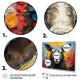 thumbnail image 3 of Designart "Colorful Abstract Sheep composition II" Animals Floater Framed Canvas Wall Art, 3 of 7