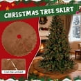thumbnail image 2 of Velvet Christmas Tree Skirt 48 inch Ruffled Holiday Tree Skirt for Rustic Xmas Tree Decoration(Brown), 2 of 6