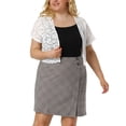 thumbnail image 2 of Women's Plus Size Shrug Cardigan Lace Allover Open Front Short Sleeve Crop Bolero Jacket White 4X, 2 of 7
