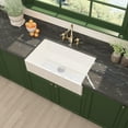 thumbnail image 2 of 30 inch White Farmhouse Sink, Fireclay Porcelain Single Bowl Apron-Front Kitchen Sink, Reversible Ceramic Farm Sink with Strainer & Protective Bottom Grid, 2 of 9