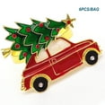 thumbnail image 4 of Bearachild Servilletas de cena de Navidad Árbol decorativo Diseño de coche Hebilla Ajuste de multiusos Toallas de papel Suministros para fiestas Mostrada Bearachild HA060563-01, 4 of 6