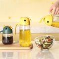 thumbnail image 3 of Automatic Oil Dispenser Bottle, Kitchen Oil Pouring Container with Smart Flip Lid & Non-drip Spout, 17oz Glass Bottle for Olive Oil and Vinegar, Easy One-handed Use for Home Cooks and, 3 of 3