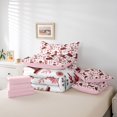 thumbnail image 6 of Homewish Cowgirl Hat Boots 7-Piece King Bedding,Romantic Floral Plants King Bed in a Bag,Pink Brown,Pink Reversible, 6 of 8