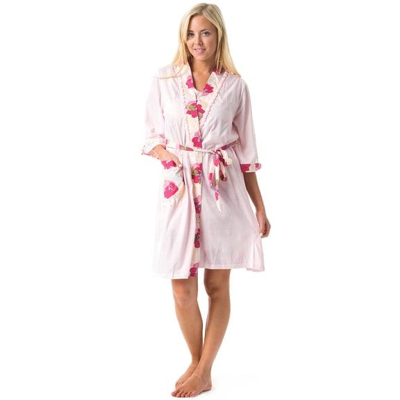 Casual Nights Women's 2 Piece Floral Robe and Gown Set