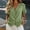 A1 Green, variant on Nooxsoe Womens Cotton Linen Button Down Shirts V Neck Collarless Short Sleeve Full Wooden Button Front Curved Hem Breathable Gauze Blouse for Summer Office Beach Vacation Outfits Black L