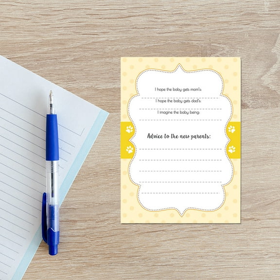 OUNONA 20 Pcs Announcement Game Card New Parent Advice Cards Baby Shower