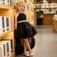 thumbnail image 7 of Zpanxa Girls Summer Dress Kid's Evening Dress Solid Round Neck Sleeveless Casual Dresses Black 3 Years, 7 of 7