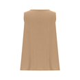 thumbnail image 4 of Womens Cotton Linen Tank Tops, Sleeveless Shirts for Women Summer Lightweight Casual Solid Color Crewneck Dressy Blouses with Pockets, 4 of 5