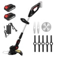 thumbnail image 1 of Electric Weed Eater Cordless Lawn Trimmer Weed Wacker Battery Powered Trimmer Lawn Edger with Adjustable Length and 3 Types Electric Weed Trimmer Tool for Garden and Yard, 1 of 7