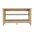 thumbnail image 3 of Light Oak 2-Shelf Rectangle Storage Bench, 3 of 6