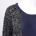thumbnail image 4 of Vedolay Men's Fall Sweater Quarter Zip Striped Sweaters Knitted Warm Pullover Sweaters Blue,M, 4 of 5