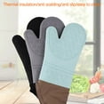 thumbnail image 4 of Wovilon Kitchen Oven Gloves - Silicone And Cotton Double-Layer Heat Resistant Oven Mitts/Bbq Gloves/Grill Gloves - Perfect for Baking And Grilling, 4 of 5