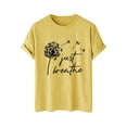 thumbnail image 3 of XCHQRTI Dandelion Tshirt Women Graphic Tees Casual Short Sleeve Christian Shirts, 3 of 8
