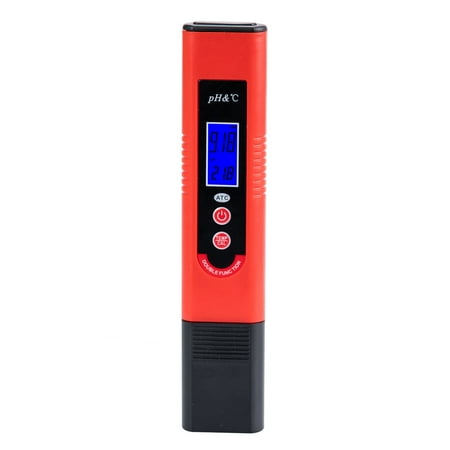 

Lepmerk Professional & Power-saving -007T Pen-Type Meter High with Automatic Compensation ATC Function Auto Calibration and Backlight LCD Acidity Tester Portable & TEMP Quality Analysis Device