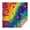 Colorful Circular Pattern, variant on Rainbow Tie Dye Sunburst Square Tablecloth,Waterproof Square Table Cover,Wipeable Spillproof Washable Table Cover for Home Kitchen Party Decor 42"X42"(107x107cm)