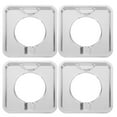 thumbnail image 1 of 4Set Stainless Steel Square Gas Range Drip Pan for Cooking 11.8x11.8x0.5in, 1 of 9