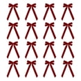 thumbnail image 2 of 16pcs Velvet Christmas Bow with Metallic Ribbon – Hanging Bow for Tree, Wreath, Gift Wrapping and Xmas Decoration, 5.1 x 10.2 Inch, 2 of 6