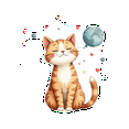 thumbnail image 4 of cartoon Cat Stickers, Waterproof Space Sticker for Water Bottle Laptop Phone Cases Planner Skateboard Luggage Helmet Party Favor Decor, Ideal for Adults Teens Teacher Rewards, 4 of 9