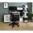 thumbnail image 2 of Acme Furniture Lyphre Computer Desk, Weathered White and Black, 2 of 2