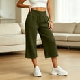 thumbnail image 6 of JOANKDMI Cropped Sweatpants for Women High Waisted Capri Pants Wide Leg Lounge Trousers with Pockets Athletic Loose Fit Casual Activewear for Yoga Workout and Gym, 6 of 9