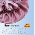 thumbnail image 3 of SENGTERM Kids Bonnet for Girls New Silk Bonnets for Kids,Double Layer Satin Bonnet,Tie Band Adjustable Sleep Cap for Child Curly Hair(3-12years), 3 of 7