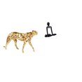 thumbnail image 1 of Escultura de abstracto dorado pensador, figura decorativa de animal, adorno de mesa para centro de mesa, decoración de oficina, hogar, dormit, 1 of 8