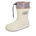 thumbnail image 2 of AUDeals Women Mid Calf Rain Boots, Waterproof Rubber Garden Boots, Non Slip Ankle Rain Shoes with Drawstring (Beige, 6), 2 of 6