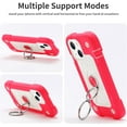 thumbnail image 3 of KOMI Compatible with iPhone 14 Pro Max Case 6.7 Inch with Built-in 360°Rotating Ring Stand, Military Grade Drop Protection Full Body Rugged Heavy Duty Protective Cover Hot Pink, 3 of 4
