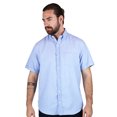 thumbnail image 3 of Camisa Manga Corta Color Azul Con Bolsa Cuello Americano Para Hombre, 3 of 4