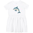 thumbnail image 3 of Inktastic Cute Blue Dolphin Girls Toddler Dress, 3 of 5
