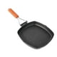 thumbnail image 4 of Sartén parrilla de hierro resistente con mango plegable, empuñadura de madera y asa plegable S, 4 of 9