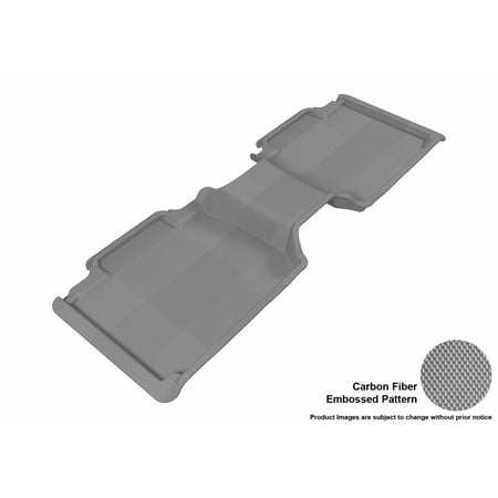 Access Cab Models - 3D MAXpider 2005-2011 Toyota Tacoma Access Cab Second Row All Weather Floor Liner in Gray with Carbon Fiber Look