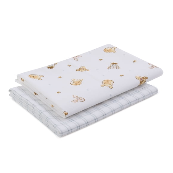 Winnie the Pooh 2pk Cotton Flannel Receiving Blanket, Unisex Infant
