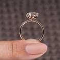 thumbnail image 2 of Cora Jewellery 4CT Oval Moissanite Engagemet Ring For Women, 10K Rose Gold, 5 US, 2 of 6