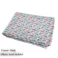 thumbnail image 5 of Shark Floor Pillow Lounger Cover, Colorful Underwater Fish Pattern Masters Survival Predators Dangerous Nature, Nap Mat Printed Fabric Case for 5 Pillows, 88" x 27", Multicolor, by Ambesonne, 5 of 5