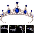 thumbnail image 2 of CIMAXIC Wedding Wedding Crown Bride Crown Rhinestone Crown Birthday Party Tiara Wedding Hair Accessory,5.91"X5.91"X1.97", 2 of 4