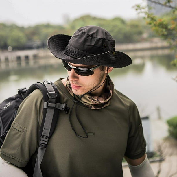 UV Protection Bucket Hat Men Sun Hat Fisherman S Hat Outdoor Straw Bucket  Hat For Fishing Hunting