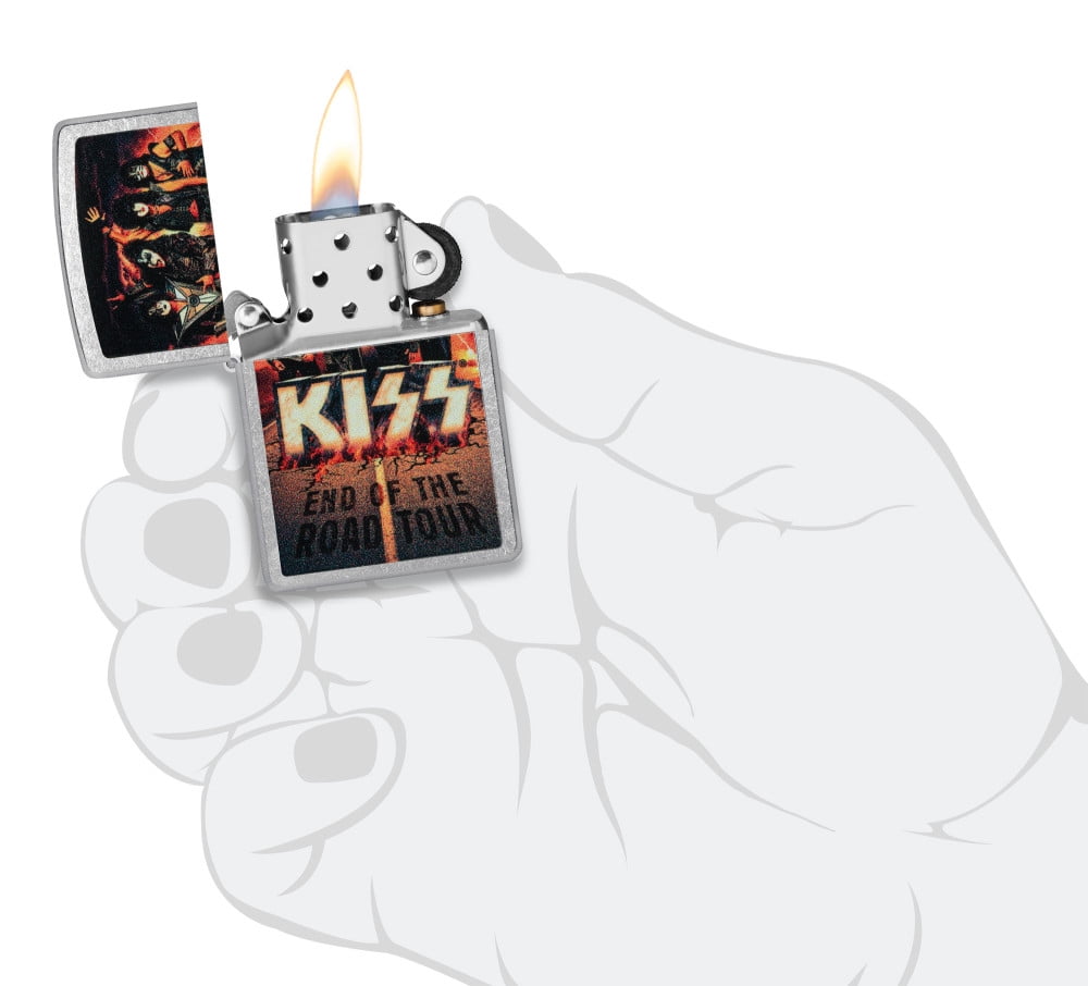 Zippo KISS End of the Road Design Street Chrome Pocket Lighter