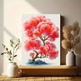 thumbnail image 6 of Red Coral Watercolor Canvas Print, Ocean Marine Art, Coastal Nature Inspired Wall Decor, 6 of 8