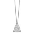 thumbnail image 1 of 18 Po Argent Sterling Texturé Collier de Diamant Triangle - Poli, 1 of 1