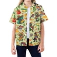thumbnail image 6 of Hienoo Toddler Boys Summer Beach Shirt Trendy Dinosaur Print Breathable Button Down Shirt, 6 of 6